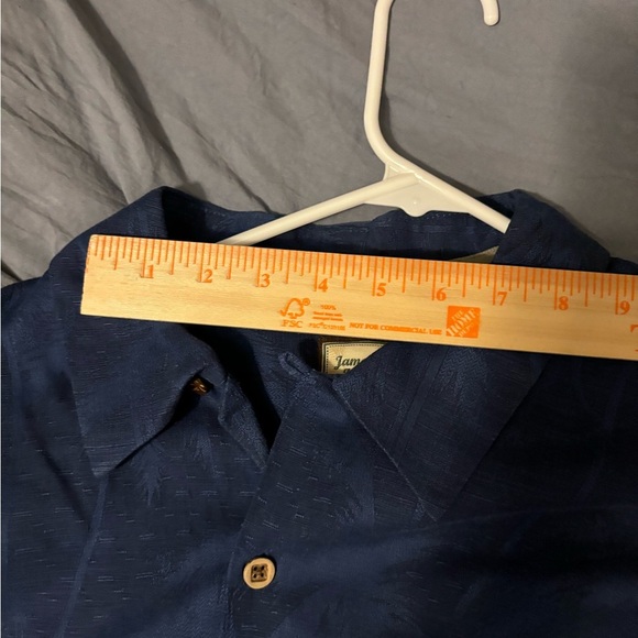 Blue Jamaica Jaxx Men’s Casual Button Down Shortsleeve Shirt Collared XL100%SILK - Picture 11 of 13